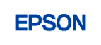 Logo da empresa “Epson” escrito em azul. Logo da empresa "Epson" escrito em azul.