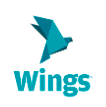 Logo da empresa “Wings” Logo da empresa "Wings"